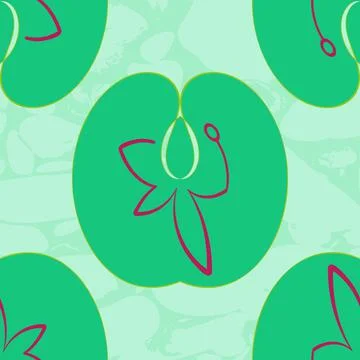 Silhouette apple Stock Illustration