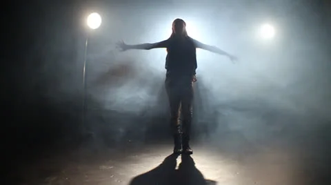 Silhouette Arms Dance Stock Footage 22773378