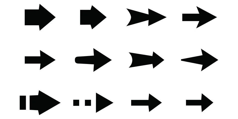 Silhouette Arrow Pack Stock Illustration