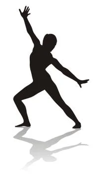 Silhouette of athelete Stock Illustration