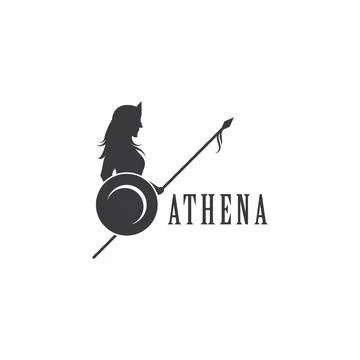 Silhouette of athena Illustrazione stock