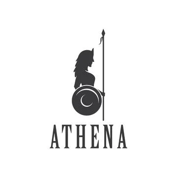 Silhouette of athena Illustration