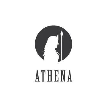 Silhouette of athena Stock Illustration