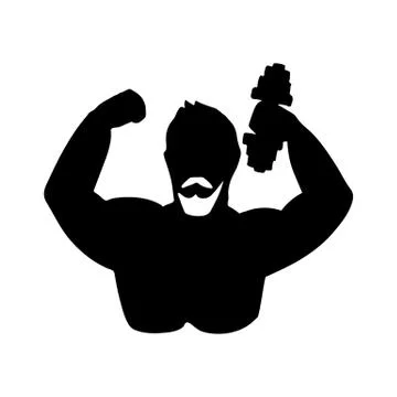 Silhouette of athlete Stock Illustration