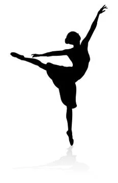Silhouette Ballet Dancer イラスト素材