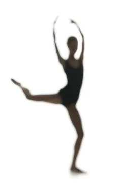 Silhouette of ballet dancer Stock Photos