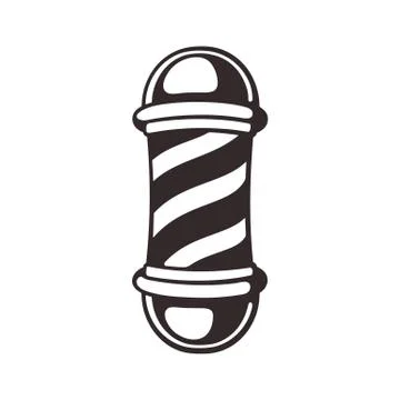 Silhouette of barber pole Stock Illustration