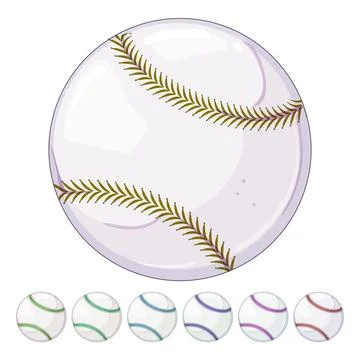 Silhouette baseball ball cartoon vector graphic イラスト素材