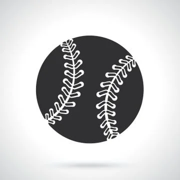 Silhouette of baseball ball Stock Illustration