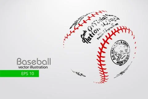 Silhouette of a baseball ball. Vector illustration Stock Illustration
