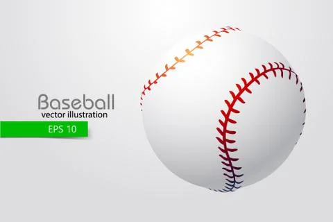 Silhouette of a baseball ball. Vector illustration Stock Illustration