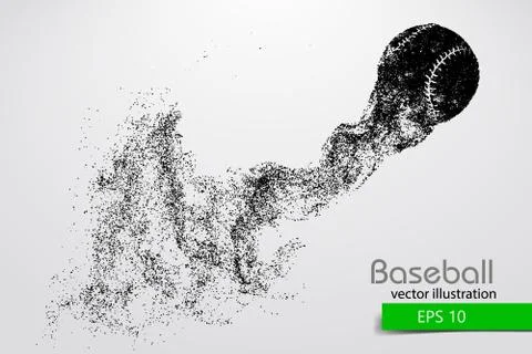 Silhouette of a baseball ball. Vector illustration Stock Illustration