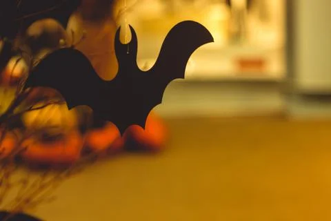 Silhouette of a bat Stock Photos