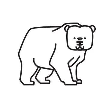 Silhouette bear Stock Illustration