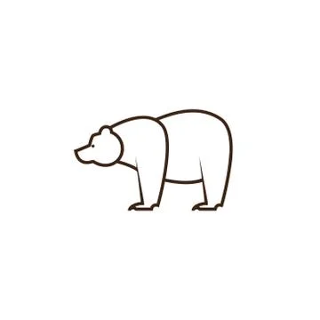 Silhouette bear Stock Illustration