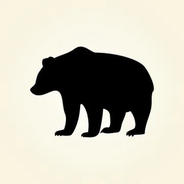 Silhouette bear Stock Illustration