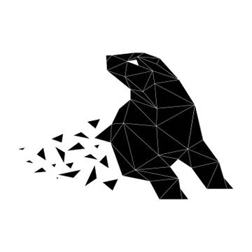 Silhouette bears Stock Illustration