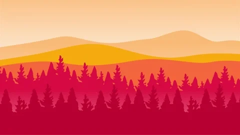 Silhouette of a beautiful forest view Stock Footage 327186721