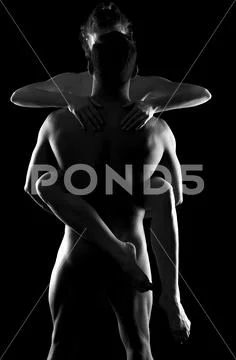 236px x 360px - Photograph: Silhouette of a beautiful Nude sexy couple #134991867