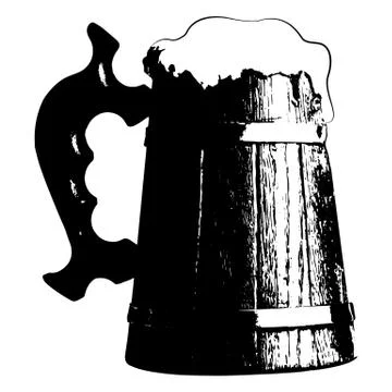 Silhouette beer mug Stock-Illustration