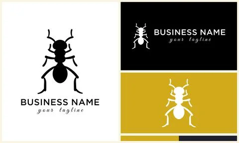 Silhouette beetle insect ant template Illustration