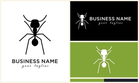 Silhouette beetle insect ant template Illustration