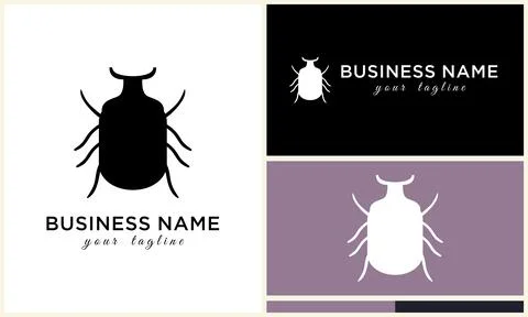 Silhouette beetle insect ant template Stock Illustration
