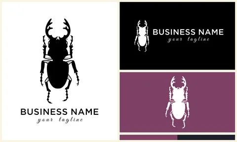 Silhouette beetle insect ant template Stock Illustration