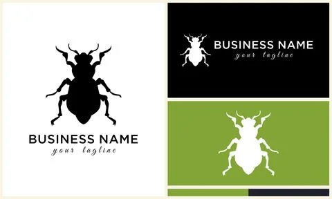 Silhouette beetle insect ant template Illustration