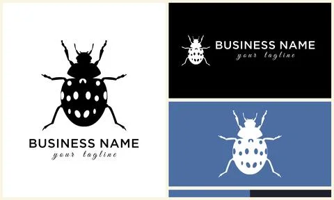 Silhouette beetle insect ant template Illustration