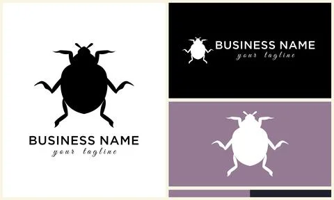 Silhouette beetle insect ant template Illustration