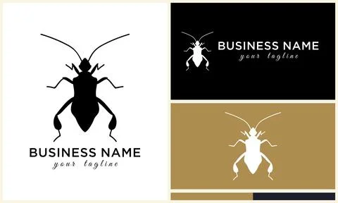 Silhouette beetle insect ant template Illustrazione stock