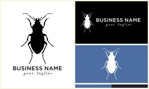 Silhouette beetle insect ant template Illustration