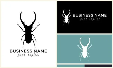 Silhouette beetle insect ant template Illustrazione stock