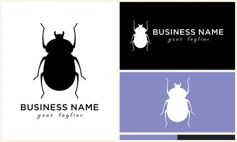 Silhouette beetle insect ant template Illustration