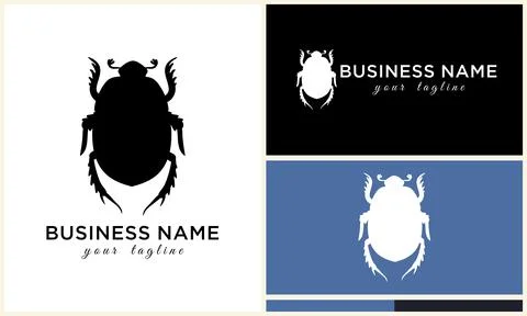 Silhouette beetle insect ant template Stock Illustration
