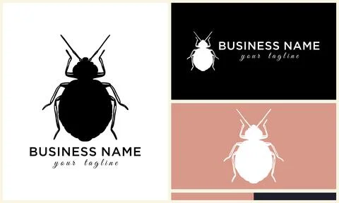 Silhouette beetle insect ant template Illustration