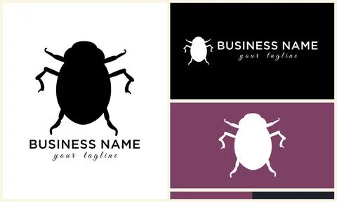 Silhouette beetle insect ant template Illustration