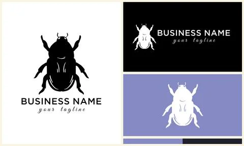 Silhouette beetle insect ant template Illustrazione stock