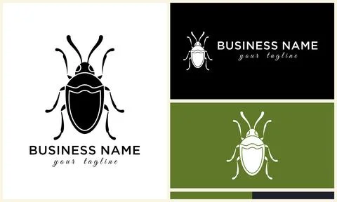 Silhouette beetle insect ant template Stock Illustration
