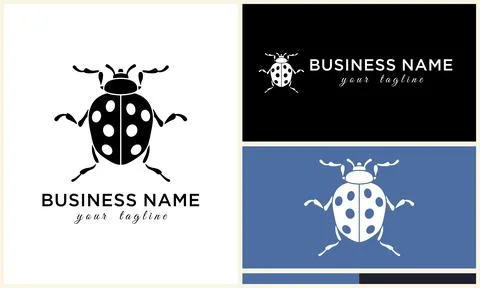 Silhouette beetle insect ant template Illustration
