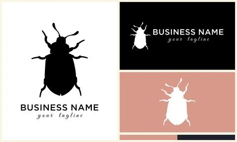 Silhouette beetle insect ant template 스톡 일러스트