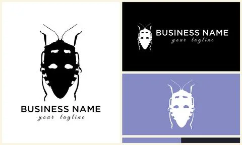 Silhouette beetle insect ant template Illustration