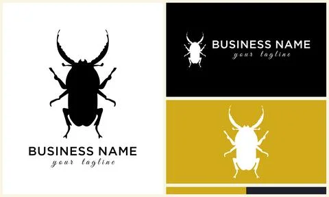 Silhouette beetle insect ant template Illustration