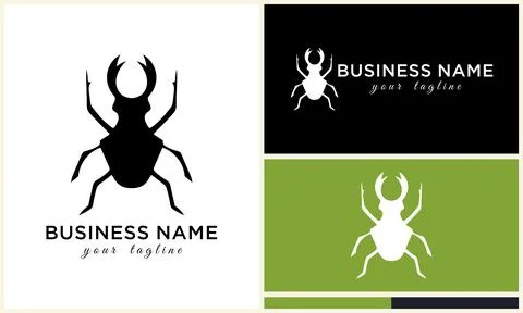 Silhouette beetle insect ant template Illustration