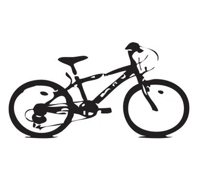 Silhouette of bicycle Stock Illustration