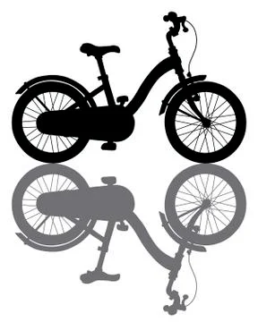 The silhouette of a bicycle Stock Illustration