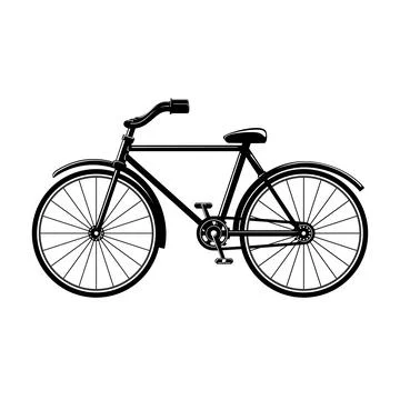 Silhouette of a bicycle 스톡 일러스트