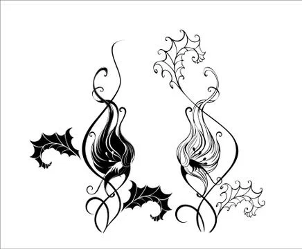 Silhouette Bindweed Stock Illustration