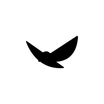Silhouette of a bird icon. Element of animals icon for mobile concept and web Stock Illustration